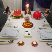 میز اولین سالگرد ازدواجمون