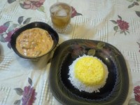 خوراک میگو و سس قارچ