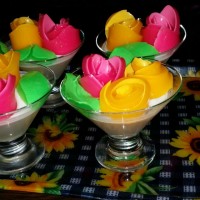 ژله رولی به شکل گل،