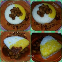 پلو قالبی و کوفته ریزه