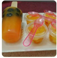 ژله با میوه به شکل بستنی