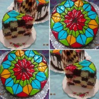 کیک اسفنجی شطرنجی