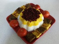 کباب تابه ای دورنگ