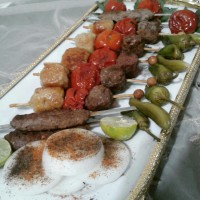 کباب تابه ای مرغ و گوشت