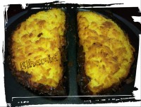 ته چین گوشت و سبزیجات