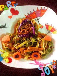 ماکارونی با قارچ و بلوچیز