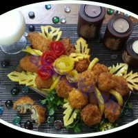 مرغ سوخاری و قارچ سوخاری