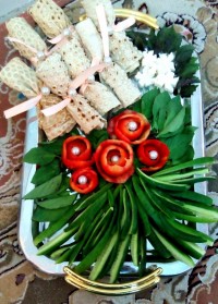 تزیین نون،پنیر،سبزی من