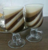 دسر شکلاتی راه راه