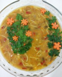 سوپ سبزیجات با ورمیشل