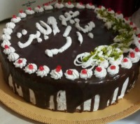 کیک شیفون با روکش خامه