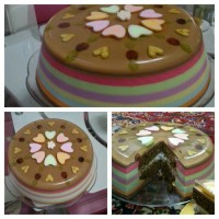 کیک باروکش ژله بستنی