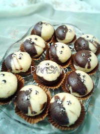 کیک فنجونی دو رنگ