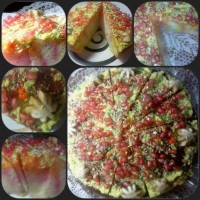 ژلو کیک دو رنگ