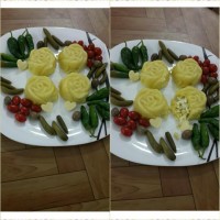 سیب زمینی و تخم مرغ آبپز