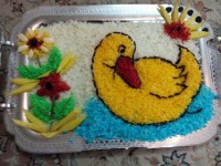 تزیین دیس برنج