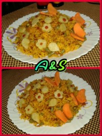 لوبیا پلو گیاهی