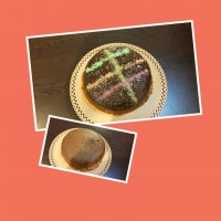 کیک قهوه با روکش گاناش