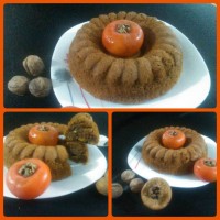 کیک خرمالو و گردو