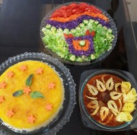 چلوخورشت قیمه وسالاد