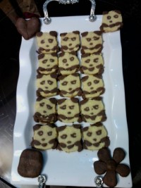 بیسکوییت دو رنگ مدل خرس پاندا