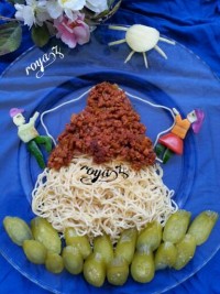 تزیین ماکارونی برا یاسین گلم