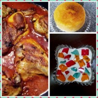 پلو،مرغ سرخ شده