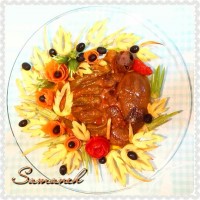 خورش بامیه و بادمجان