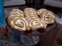 رولت کدو حلوایی با پنیر خامه ای