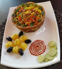 کاسه گوشت پرشده با سبزیجات