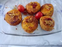 کوفته مرغ با سس خامه تند