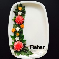 تزیین دور چین بشقاب غذا