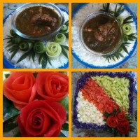 قورمه سبزی و سالاد فصل