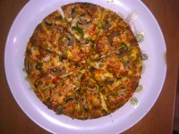 پیتزا گوشت وقارچ