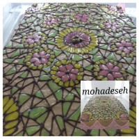 چیز کیک شکلاتی با تزیین پایپینگ ژل و گیپور خوراکی