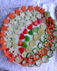 تزیین زیبایی از سالاد