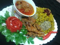 سبزی پلو با گوشت