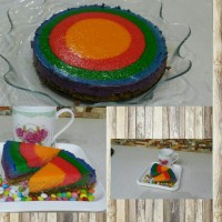 چیز کیک رنگارنگ
