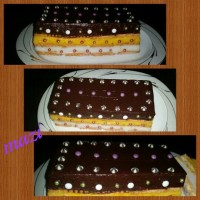 دسر بیسکوییت سه رنگ