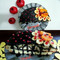 کیک پنبه ایی با رویه گاناش