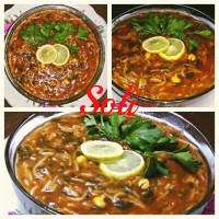 سوپ اسفناج با رشته