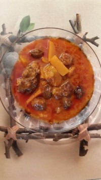 خوراک گوشت و کدو حلوایی