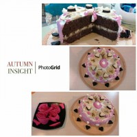 کیک اسفنجی باروکش خامه قنادی و ژله رولی