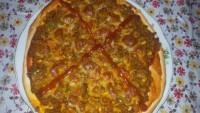 پیتزا گوشت چرخ کرده