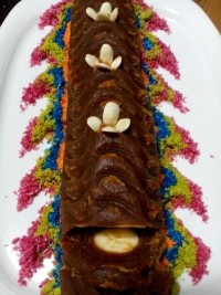 حلوای رولی با مغز موز