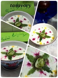 تزیین ماست خیار