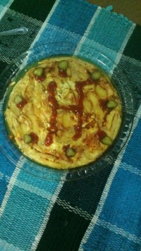 املت پیتزای سیب زمینی سرخ کرده