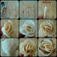 گل رز با نون لواش