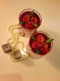 ژله گل رز سیب