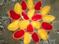پرتقال ژله ای در رنگهای مختلف